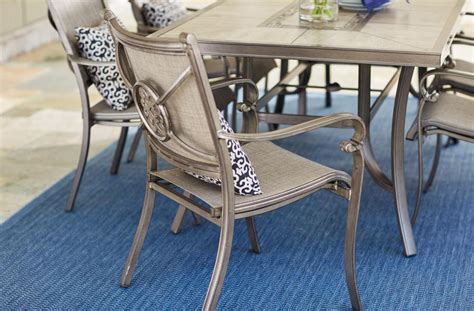 sunbrella sling fabric dining set aluminum|wayfair sunbrella outdoor dining set.